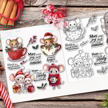 Yi Xuan silikoninis reljefinis spaudas ir peilio forma, Kalėdinės pelės forma, rankinės dekoravimui