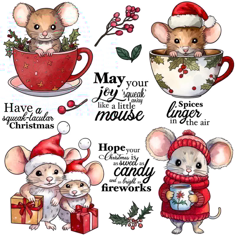 Yi Xuan silikoninis reljefinis spaudas ir peilio forma, Kalėdinės pelės forma, rankinės dekoravimui