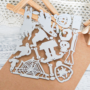 Formă de embossing cu cuțit – Motive Halloween; Oțel carbon; Turnată; Pentru decorarea hârtiei în arta manuală