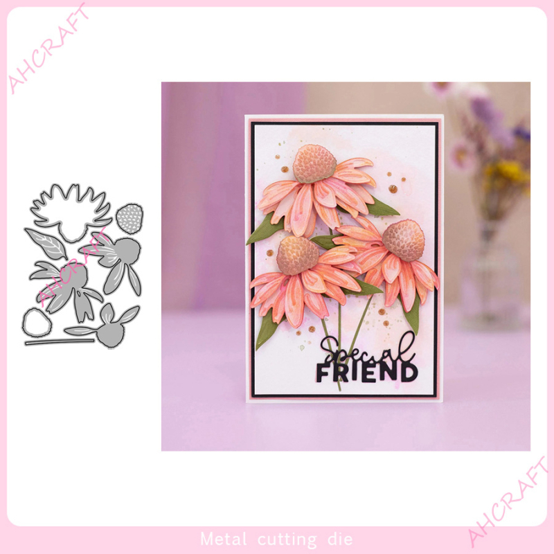 Комплект метални форми за изрязване на цветя за DIY гравиране, домашна употреба, индивидуално опаковани в PP торбички