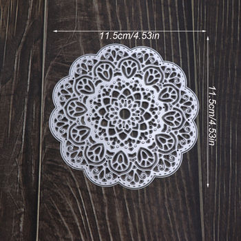 Винтидж дантелен диск за изрязване, метална матрица за изрязване с тиснене, за хартиено изкуство и DIY scrapbooking, опакована в PP торбичка