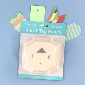 KM-6640 Kami 4-v-1 nástroj na embosovanie štítkov a rohové dierovanie, ručné ovládanie, perforácia 0,4 mm