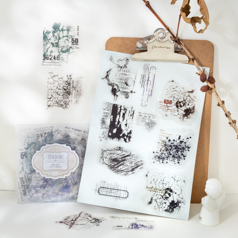 Комплект стикери – винтидж стил, печатна техника, самозалепящи; марка Yuxian, код W-TZ-9266