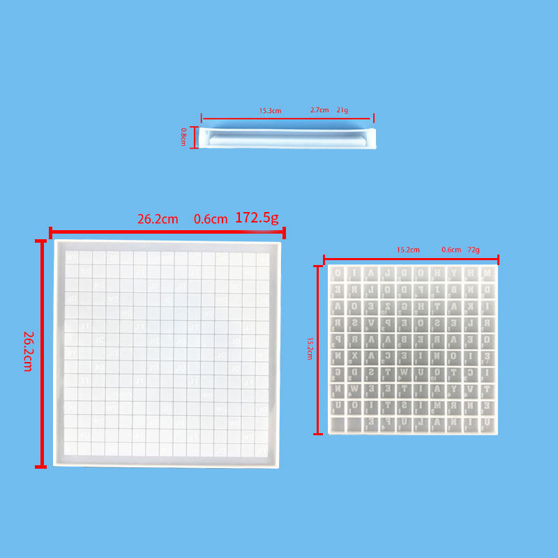 Kalup od silikona za torte, nepravilnog oblika, za DIY – Igra slaganja riječi s abecedom, kodovi proizvoda 5478/5480/5481