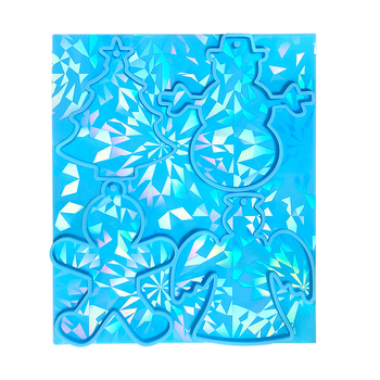 Silicijska forma za DIY privjeske – četiri dizajna: Božićno drvce, Snježni čovjek, Anđeo, Čovjek od medenjaka