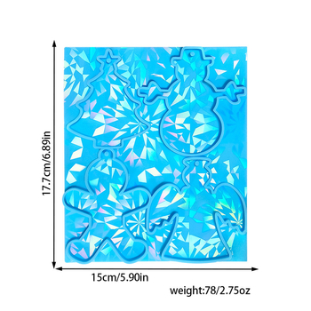 Silicijska forma za DIY privjeske – četiri dizajna: Božićno drvce, Snježni čovjek, Anđeo, Čovjek od medenjaka