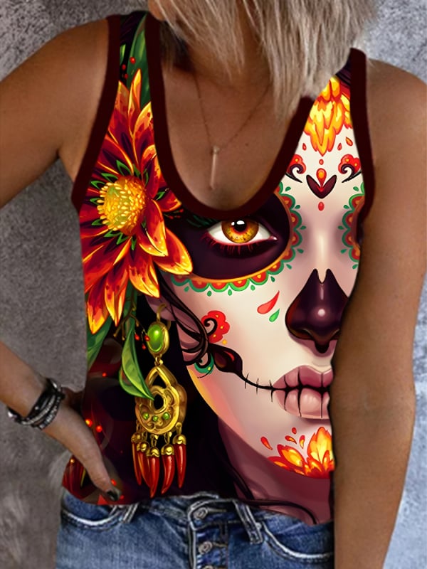 Plus-size dámsky V-krk pletený set s potlačou – polyester-elastan, štíhly strih