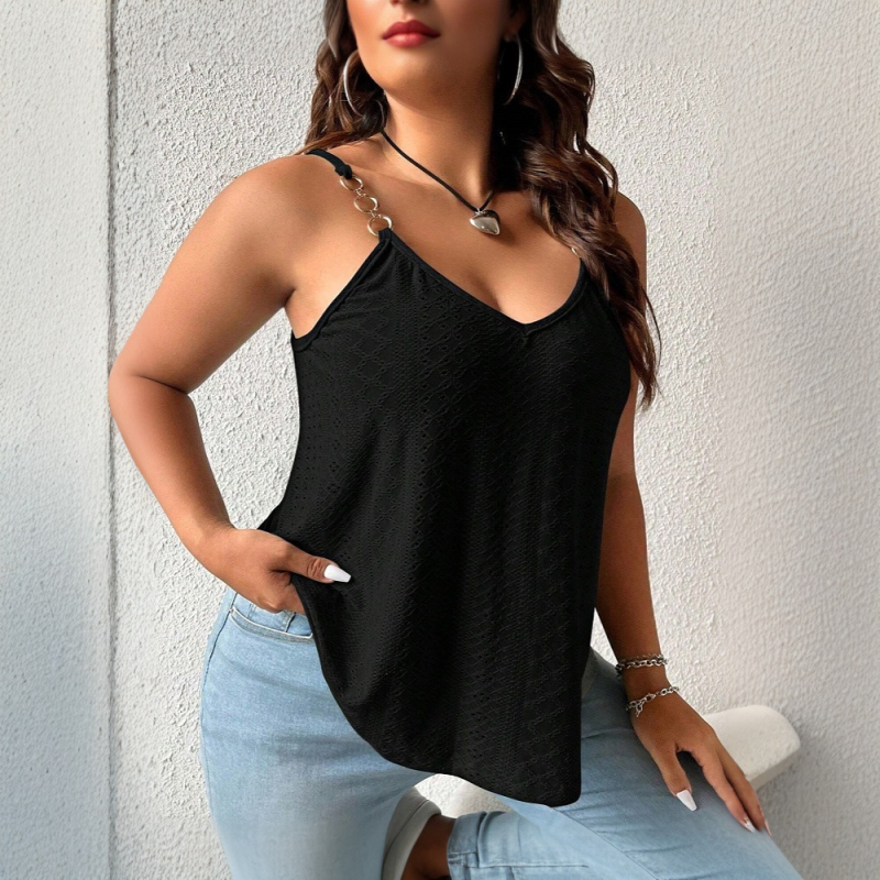 Top s tenkými ramienkami a odhaleným chrbtom, minimalistický štýl, úzky strih, bežná dĺžka 50–65 cm, polyester s elastanom