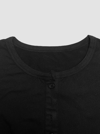 Majica s dugim rukavima i okruglim izrezom, jednobojna poliester-spandeks smjesa, ležernog kroja