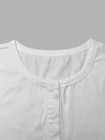 Majica s dugim rukavima i okruglim izrezom, jednobojna poliester-spandeks smjesa, ležernog kroja