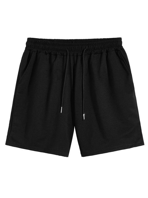 Meeste tõmmitsaga lühikesed püksid – vabalt istuv stiil, puuvill ja fleece kangas