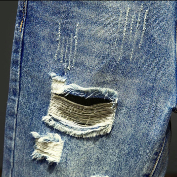 Muške traper šorceve, srednji pojas, zip, ispran završetak, japansko-korejski stil