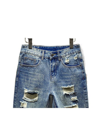 Muške traper šorceve, srednji pojas, zip, ispran završetak, japansko-korejski stil