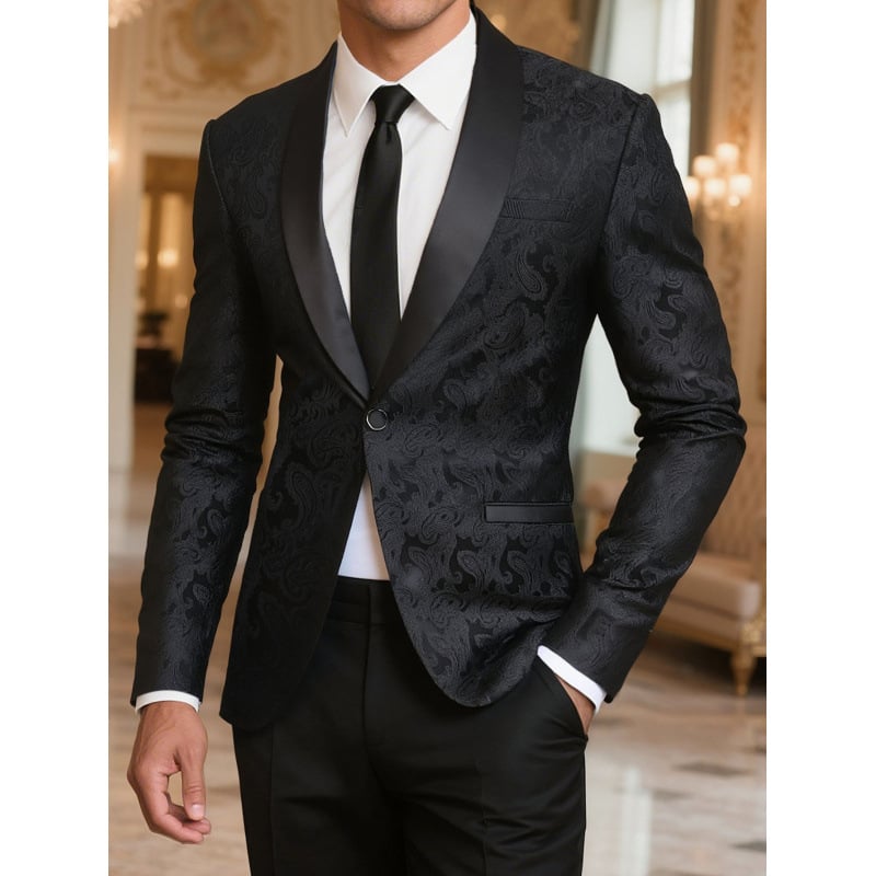 Slim-fit corduroy jakk kostüümi jaoks, krae, ühe nupuga sulgemine, ühevärviline muster, peamine materjal: lina 1%, kevad, 2025 suve lansseerimine.