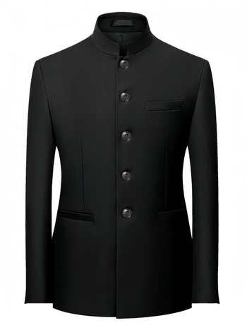 Pánsky Zhongshan odev – štíhla mládežnícka línia, čínske stojaci golier, látka 80% polyester, čínsky Tang štýl pre predstavenie alebo svadbu