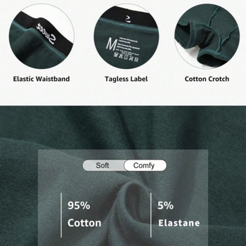 Dámske bavlnené boxerky – antibakteriálne, zvyšovanie sedu, stredný pás, jednobarevné s písmenovým vzorom