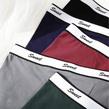 Dámske bavlnené boxerky – antibakteriálne, zvyšovanie sedu, stredný pás, jednobarevné s písmenovým vzorom