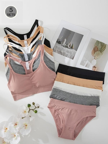 Set grudnjaka i gaćica od čipke sa žicom – podstava od pamuka, stil tradicionalan i sport