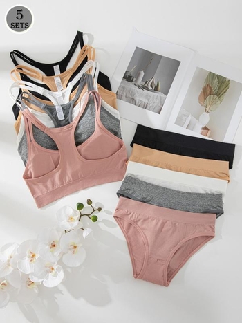 Set grudnjaka i gaćica od čipke sa žicom – podstava od pamuka, stil tradicionalan i sport