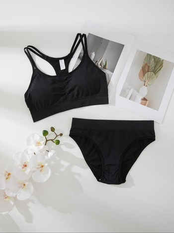 Set grudnjaka i gaćica od čipke sa žicom – podstava od pamuka, stil tradicionalan i sport