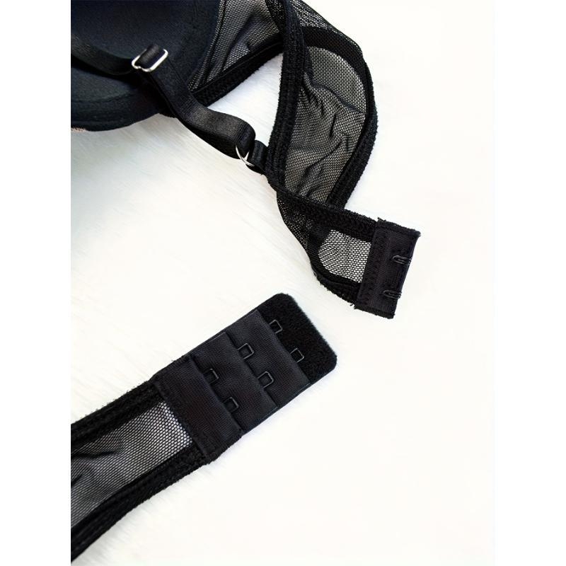 Set donjeg rublja od čipke i najlona, Push-Up, pamuk podstava, košarice s oblikom zečjih ušiju