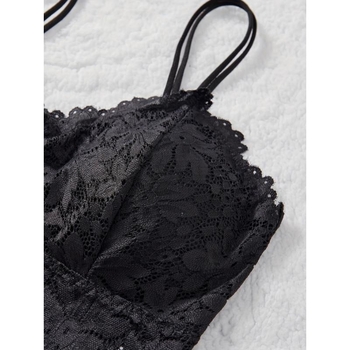 Set grudnjaka od čipke, glavni materijal najlon, podstava pamuk, šalice s ušima zeca, Push-Up