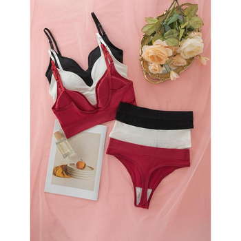 Set grudnjaka - trokutasti košarice, srednje oblikovane košarice, čipkast uzorak, podstava: Spandex, glavni materijal: 100% Drugo