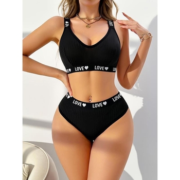 Set grudnjaka od čipke, glavni materijal najlon, podstava od pamuka, šalice u obliku králičjih ušiju, učinak skupljivanja