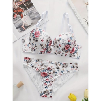 Set cami s čipkom, najlon glavna tkanina, pamuk podstava, Push-Up, šalice s ušima zeca