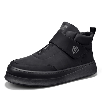 Muške zimske čizme s fleece podstavom, visokim gornjim dijelom, protuklizna gumena potplat, debela potplata, zatvaranje Velcro