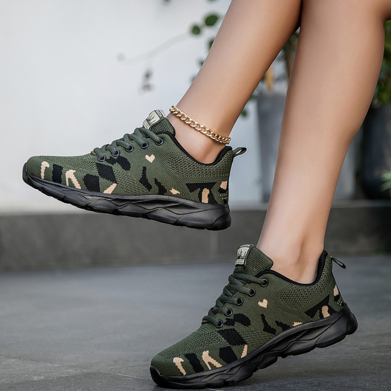 Ženske Fly-knit tenisice s vezicama, prozračne, MD potplat, niski gornji dio