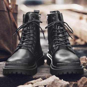 Muške Martin čizme - PU gornji dio, PVC potplat, srednja visina čizme, prozračne, casual stil, debeli potplat