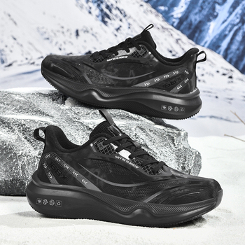 Unisex bežecké tenisky s fleecovou výstelkou na zimu, priedušné, tlmenie nárazov, gumová podrážka (mid-top, šnurovanie)