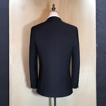 Vyrų kasdieninis kostiumas, visoms sezonoms, laisvas kirpimas, apykaklė su reversu, sintetinių pluoštų mišinys su medvilnine pagrindine medžiaga