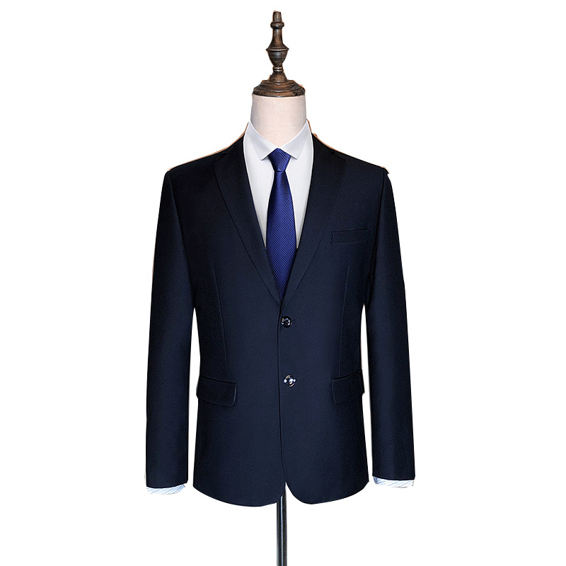 Vyrų kasdieninis kostiumas, visoms sezonoms, laisvas kirpimas, apykaklė su reversu, sintetinių pluoštų mišinys su medvilnine pagrindine medžiaga