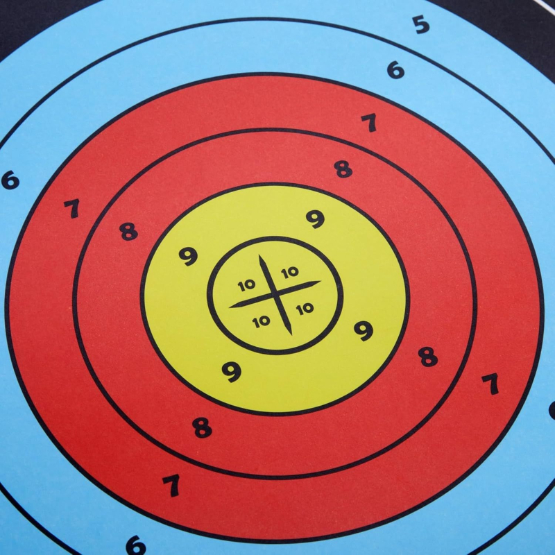 Samoljepljiva ciljna naljepnica za gađanje – kvadratni PVC, debljina 0,1 mm, visoka čvrstoća na rastezanje, otpornost na 65°C, pogodna za trening s oružjem i gađanje lukom