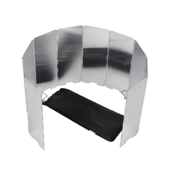 Lauko kepimui vėjo skydas – sulankstomas, nešiojamas aliuminio skydas, 10 vnt., Burbuma