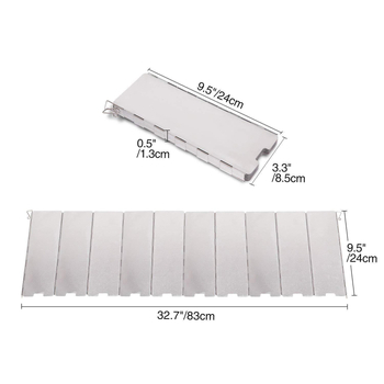 Lauko kepimui vėjo skydas – sulankstomas, nešiojamas aliuminio skydas, 10 vnt., Burbuma