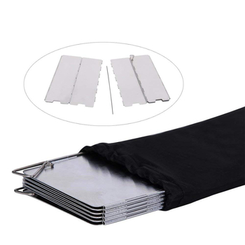 Lauko kepimui vėjo skydas – sulankstomas, nešiojamas aliuminio skydas, 10 vnt., Burbuma