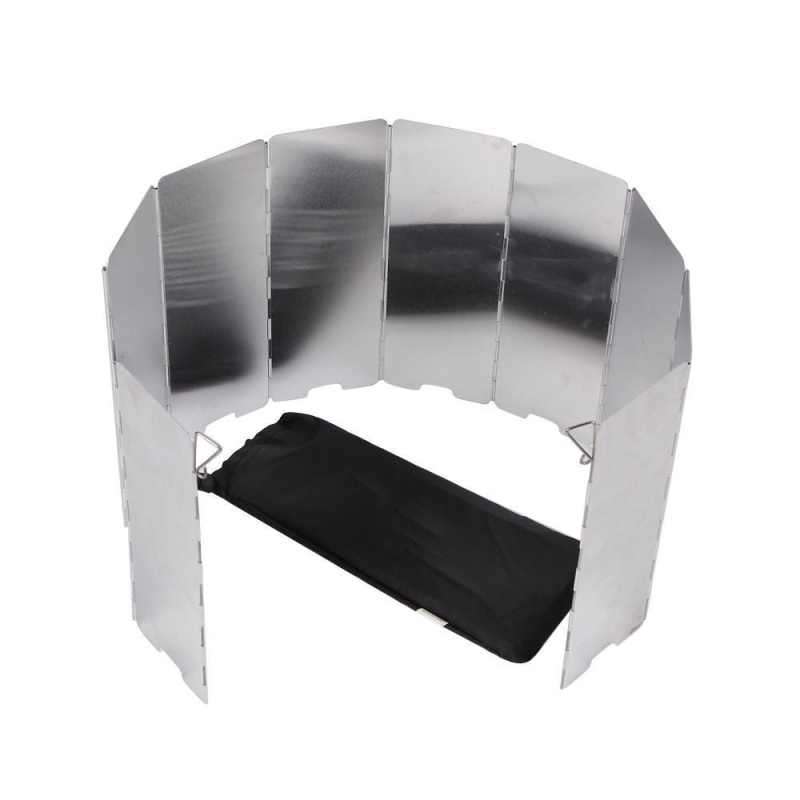 Lauko kepimui vėjo skydas – sulankstomas, nešiojamas aliuminio skydas, 10 vnt., Burbuma