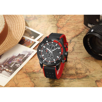 Pánske kvarcové hodinky v štýle Dietrich, pohon MIYOTA, 30m vodotesnosť, puzdro z nerezovej ocele, kožený remienok, 24-hodinová indikácia