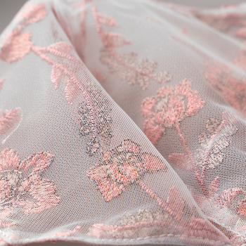 Oufeng mască de față brodată pentru femei - material amestecat, broderie, curele pentru urechi, protecție UV, model floral