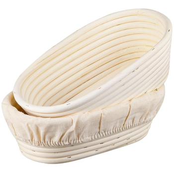 Ručne vyrobený set na pečenie s ratanovým košíkom na kvásanie cesta