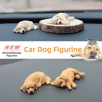 Auto aromaterapeutický ozdobný prvok – kreslený zlatý retriever, aromatický kameň, nepravidelný tvar, značka Bin