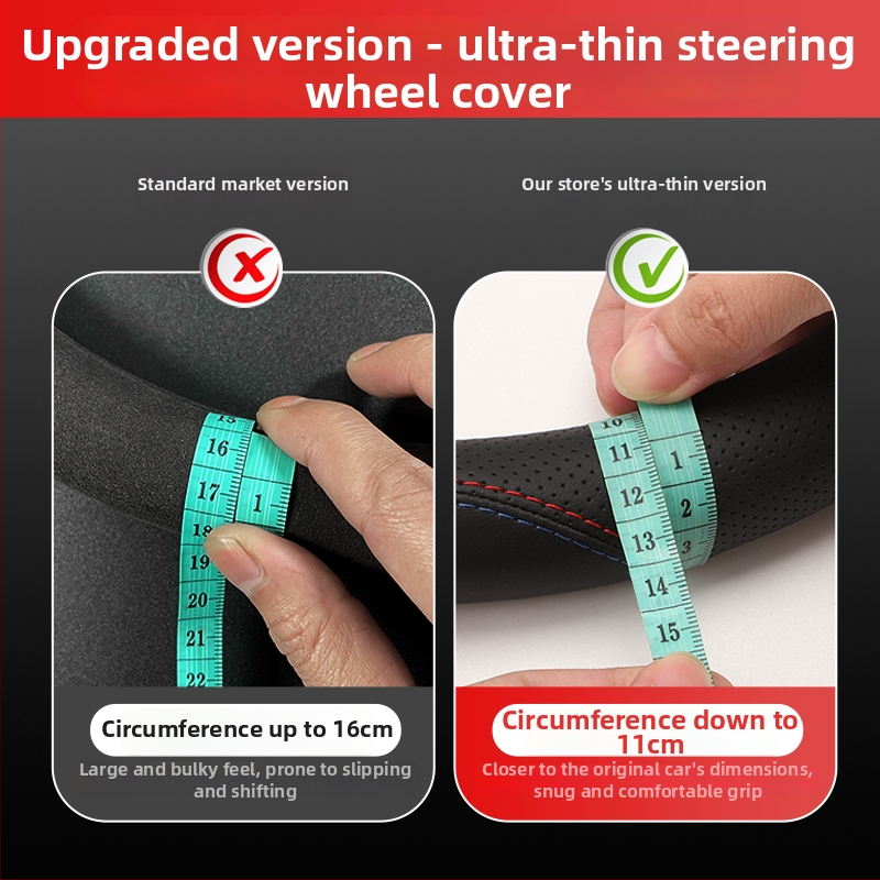 Ādas stūres pārsegs, visām sezonām, biznesa stilā, universāla uzstādīšana