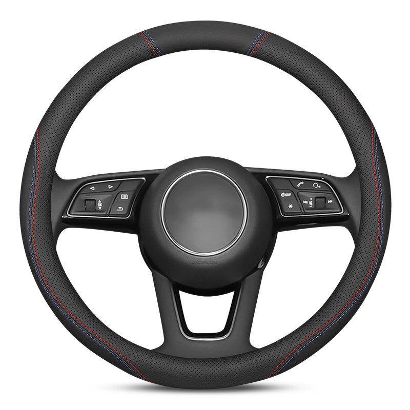 Ādas stūres pārsegs, visām sezonām, biznesa stilā, universāla uzstādīšana