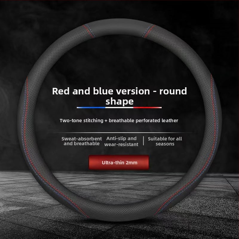 Ādas stūres pārsegs, visām sezonām, biznesa stilā, universāla uzstādīšana