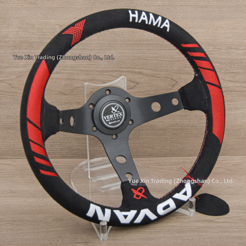 Pretekársky volán s VERTEX vyšívaním, univerzálne použitie (Materiál: zliatina; Typ: Pretekársky volán; Model: Univerzálny; Vhodné modely: Univerzálne; Spracovanie a prispôsobenie: Áno)