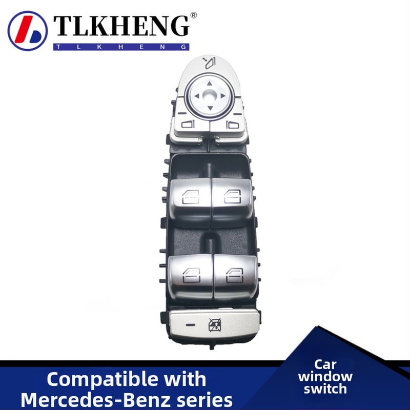 Elektrický vypínač zdvihnutia okna pre Mercedes-Benz C trieda W205 – 12V, ABS plast, modely 2059056811, 2057200648