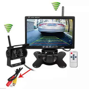 POLARLANDER Display de marșarier auto cu sistem de imagine wireless, model SZCX-24VNZ-7CWXR380, universal